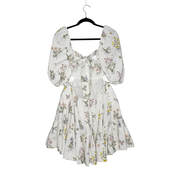 ZIMMERMANN Jeannie Blooming Floral Cut-out Open Back Fit & Flare Mini Dress - Picture 8 of 11